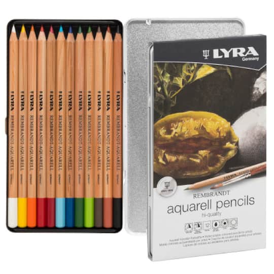 LYRA REMBRANDT AQUARELL WATER SOLUBLE COLOURING PENCILS GIFT TIN OF 24